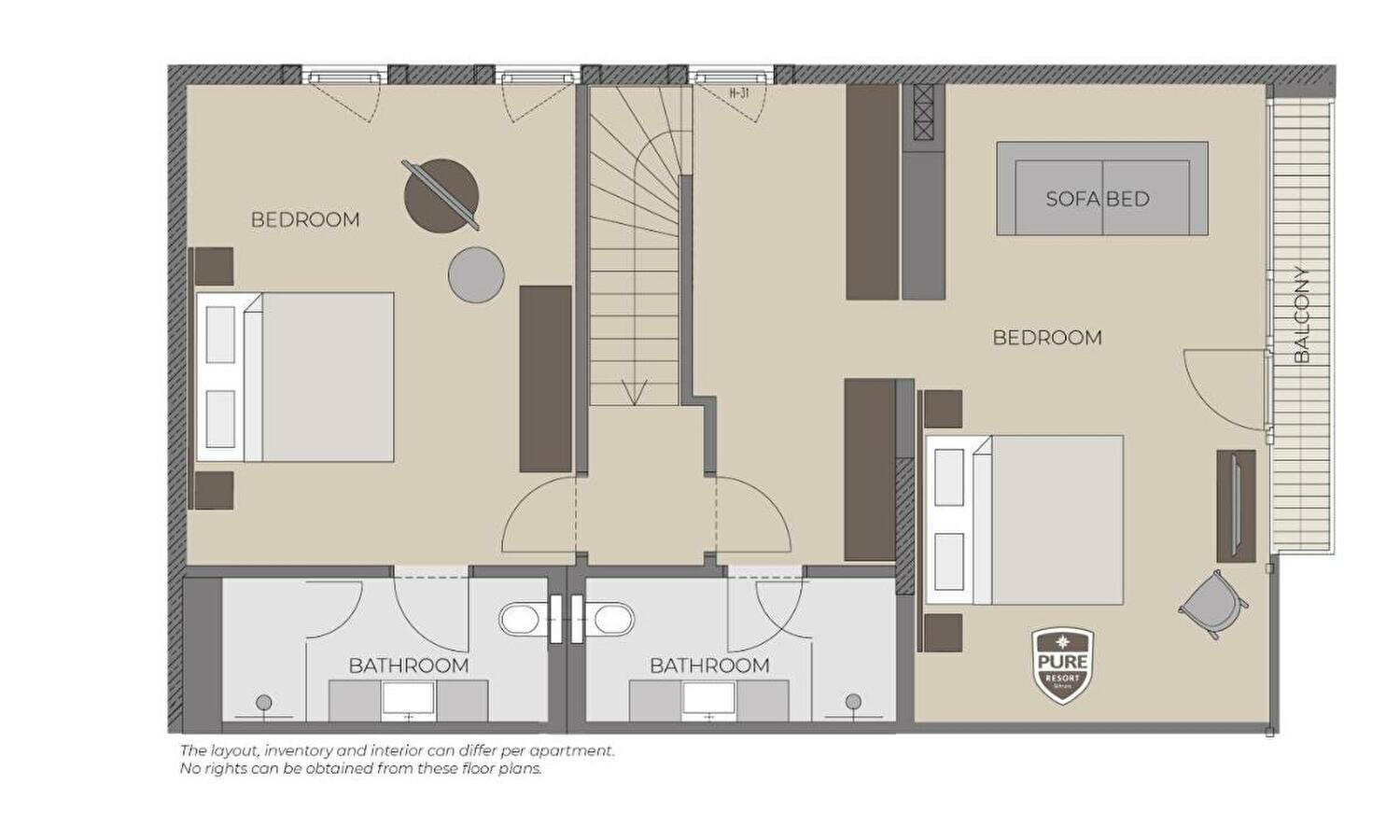 Layout Upstairs | Penthouse Apartment PURE
