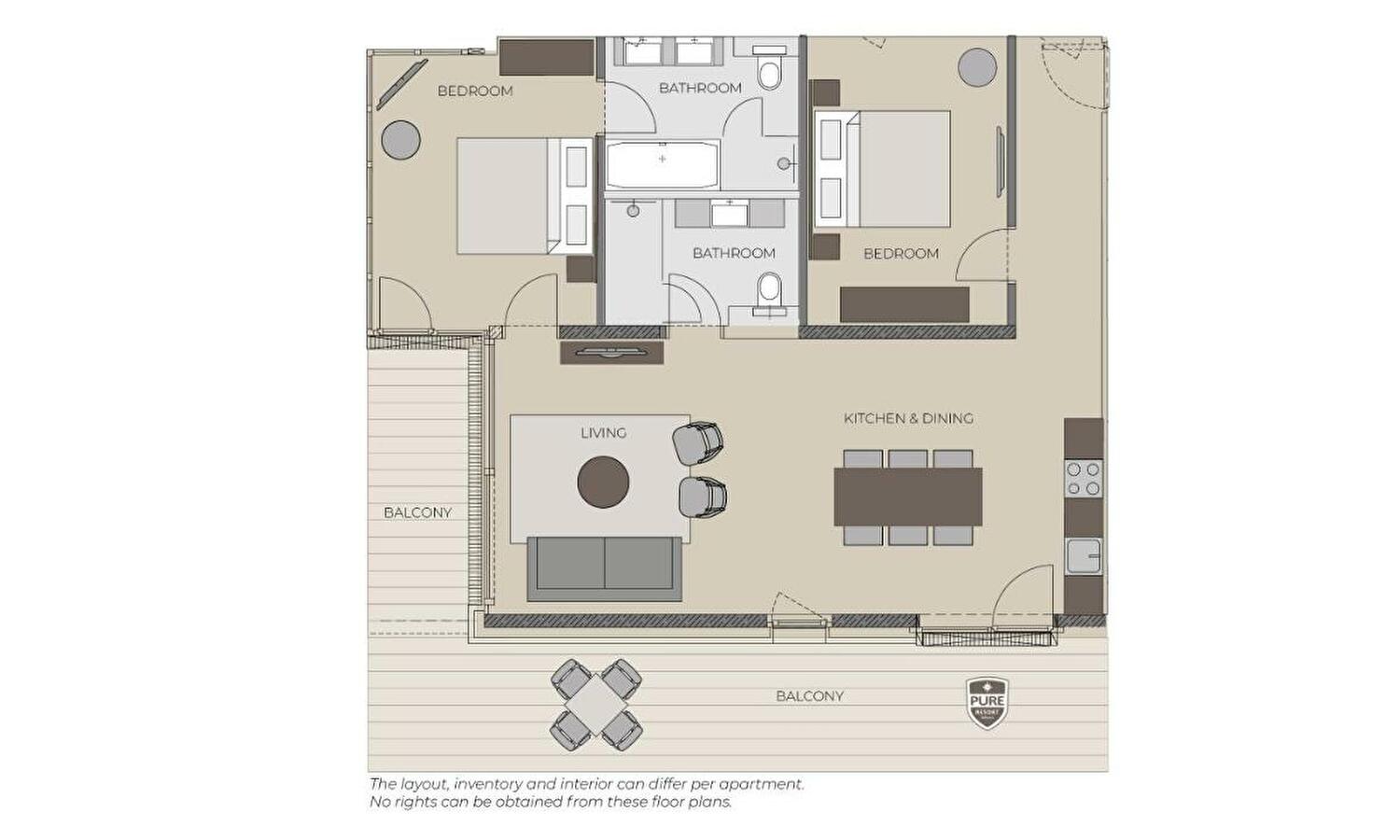 Layout | Two Bedroom Apartment