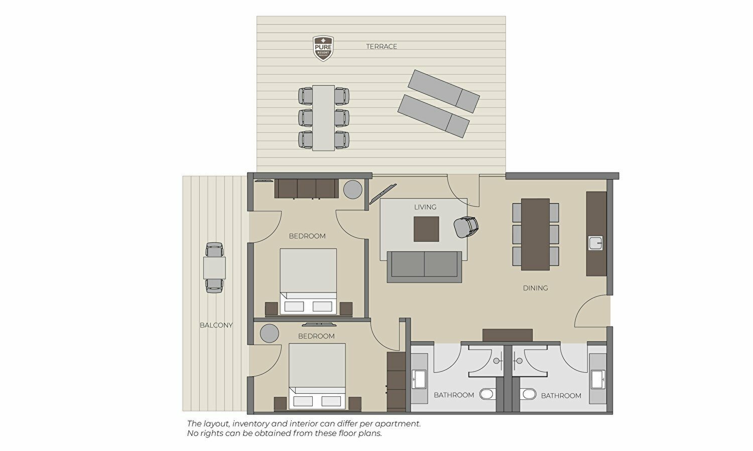 Floorplan |  Two Bedroom Suite